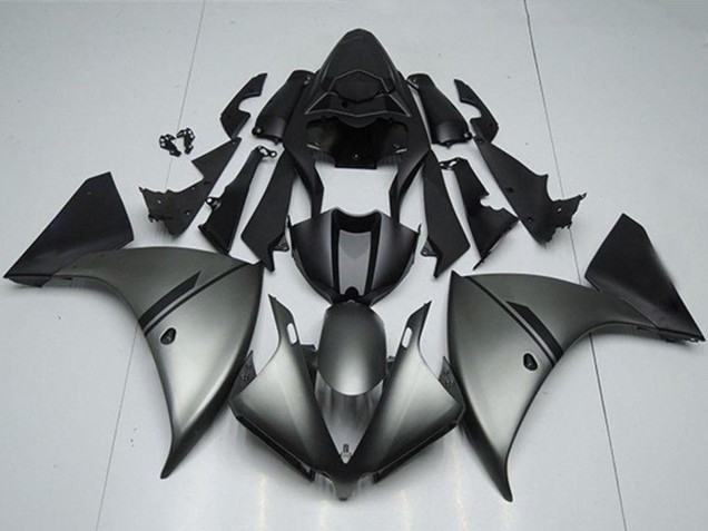2012-2014 Matte Grey Matte Black Yamaha YZF R1 Motorcycle Fairings Australia