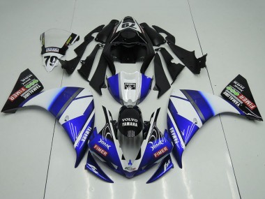 2012-2014 White Blue Glossy Black Volvo Fimer Yamalube Yamaha YZF R1 Motorcycle Fairings Australia