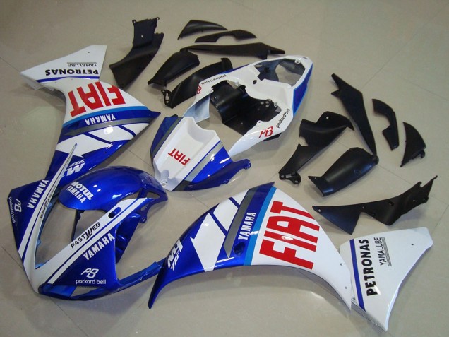 2012-2014 White Blue Red Fiat Yamaha YZF R1 Motorcycle Fairings Australia