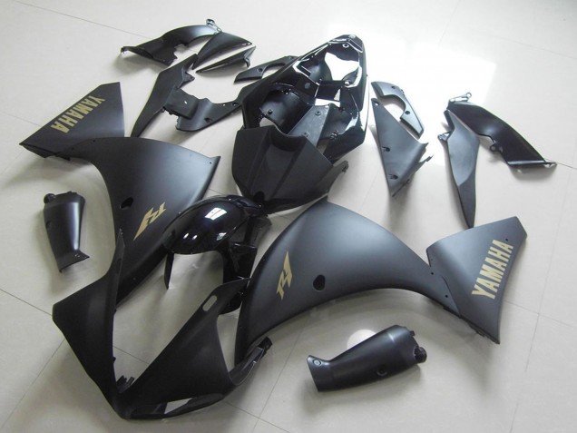 2012-2014 Glossy Black Matte Black Gold Decals Yamaha YZF R1 Motorcycle Fairing Australia