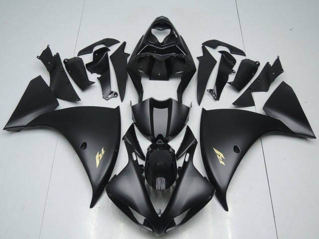 2012-2014 Glossy Black Matte Black Gold Decals Yamaha YZF R1 Motorcycle Fairings Australia
