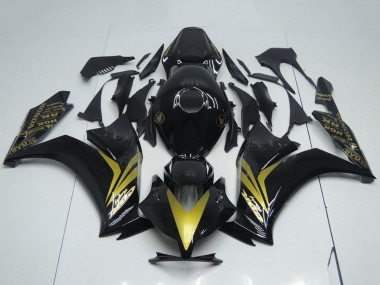 2012-2016 Glossy Black Gold Honda CBR1000RR Motorcycle Fairings Australia