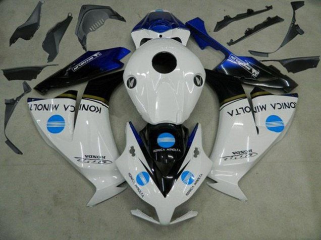 2012-2016 White Blue Glossy Black Konica Minolta Honda CBR1000RR Motorcycle Fairings Australia