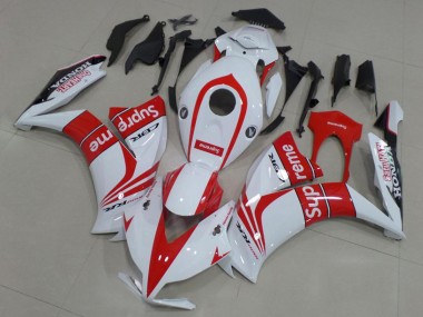 2012-2016 White Red Black Supreme Honda CBR1000RR Motorcycle Fairings Australia