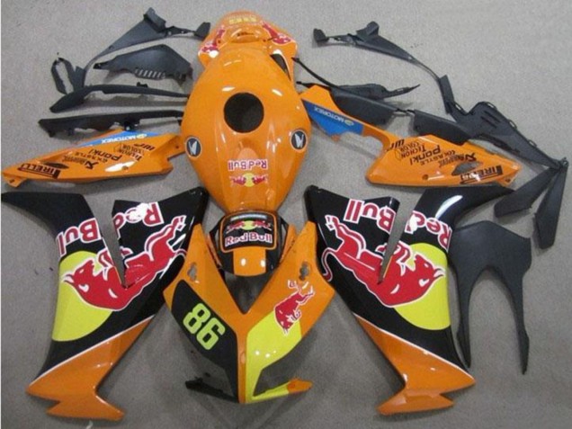 2012-2016 Orange Yellow Glossy Black Red Bull 86 Honda CBR1000RR Motorcycle Fairings Australia