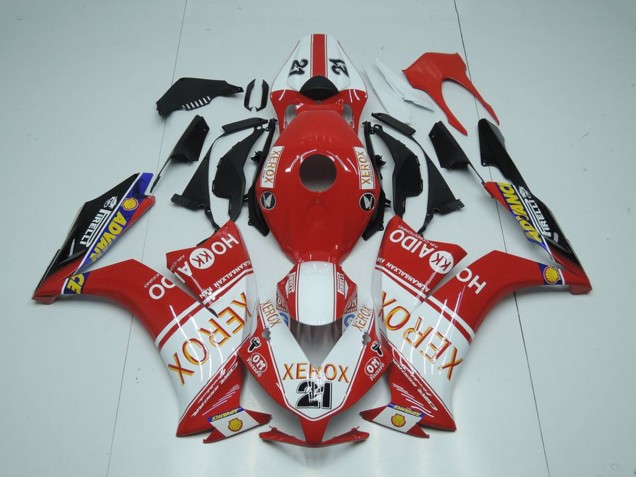 2012-2016 White Red Glossy Black Xerox 21 Honda CBR1000RR Motorcycle Fairings Australia