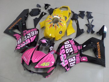 2013-2023 Yellow Pink Glossy Black Rossi 46 Honda CBR600RR Motorcycle Fairings Australia
