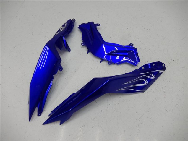 2013-2024 Blue Black White Flame Kawasaki Ninja 300 EX300R Motorcycle Fairings Australia