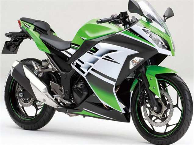 2013-2024 Green White Black Stripe Kawasaki Ninja 300 EX300R Motorcycle Fairings Australia