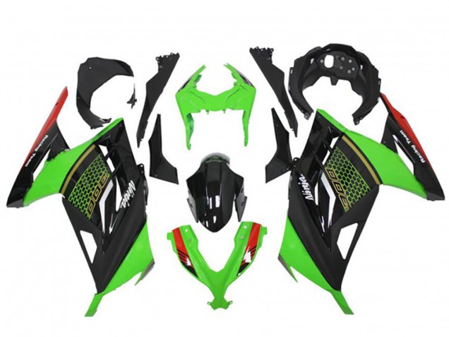 2013-2024 Green Red Black Honeycomb Kawasaki Ninja 300 EX300R Motorcycle Fairings Australia