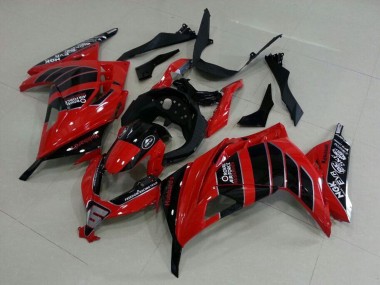 2013-2018 Red Black Air Force Kawasaki ZX300R Motorcycle Fairings Australia