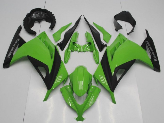 2013-2018 Green Matte Black OEM Style Kawasaki ZX300R Motorcycle Fairings Australia