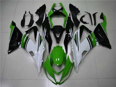 2013-2018 Green White Glossy Black Kawasaki ZX6R Motorcycle Fairings Australia