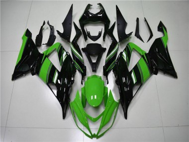 2013-2018 Green Glossy Black Kawasaki ZX6R Bike Fairings Australia