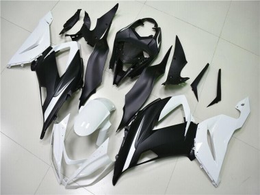 2013-2018 White Matte Black Kawasaki ZX6R Abs Fairings Australia
