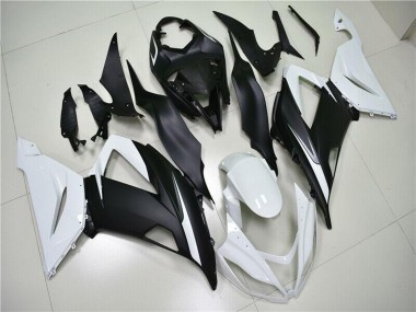 2013-2018 White Matte Black Kawasaki ZX6R Abs Fairings Australia