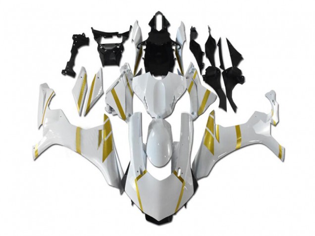 2015-2019 White Gold Yamaha YZF R1 Motorcycle Fairings Australia