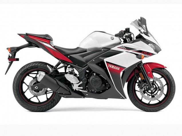 2015-2018 White Red Black Yamaha YZF R3 Motorcycle Fairings Australia