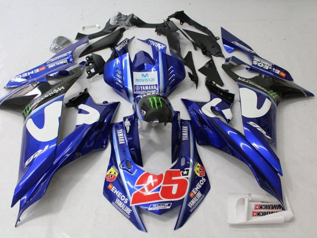 2017-2023 White Blue Green Monster MoviStar Yamaha YZF R6 Motorcycle Fairing Australia