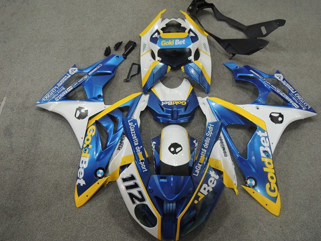 2009-2014 White Yellow Blue GoldBet 112 BMW S1000RR Motorcycle Fairings Australia