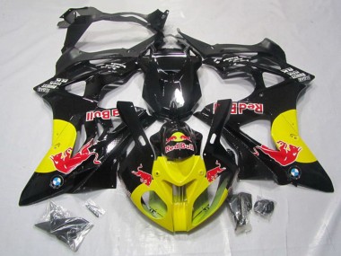 2009-2014 Glossy Black Yellow Red Bull BMW S1000RR Motorcycle Fairings Australia
