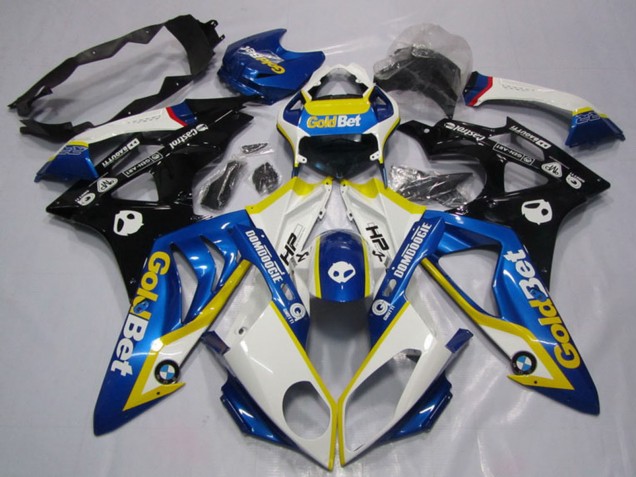 2009-2014 White Yellow Blue Glossy Black GoldBet HP BMW S1000RR Motorcycle Fairings Australia