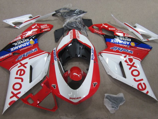 2007-2014 White Red Blue Black Valsir Xerox Ducati 1098 Motorcycle Fairings Australia