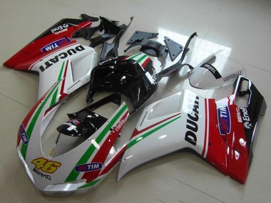 2007-2014 Red White Black Green Tim 46 Ducati 1098 Motorcycle Fairings Australia