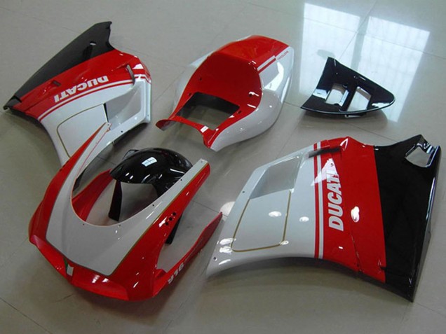 1993-2005 White Red Glossy Black Ducati 916 Motorcycle Fairings Australia