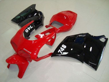 1993-2005 Red Glossy Black Ducati 748 Motorcycle Fairings Australia