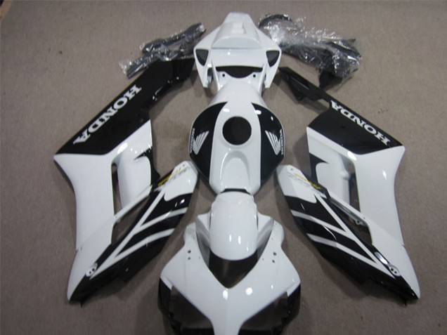 2004-2005 White Glossy Black Stripe Honda CBR1000RR Motorcycle Fairings Australia