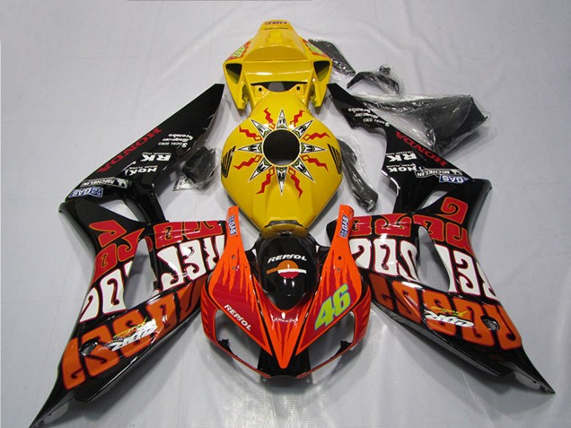 2004-2005 Yellow Orange Glossy Black Repsol Rossi 46 Honda CBR1000RR Motorcycle Fairing Australia
