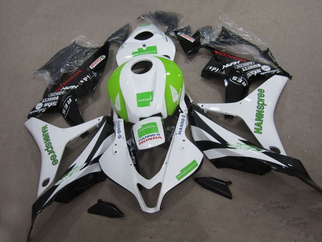 2004-2005 White Green Glossy Black Hannspree Honda CBR1000RR Motorcycle Fairings Australia