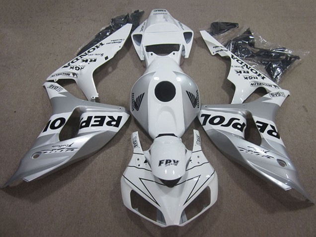 2006-2007 White Silver Black Repsol Honda CBR1000RR Motorcycle Fairing Australia