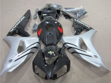 2006-2007 Silver Glossy Black Honda CBR1000RR Bike Fairings Australia