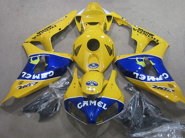 2006-2007 Yellow Blue Camel Honda CBR1000RR Motorcycle Fairings Australia