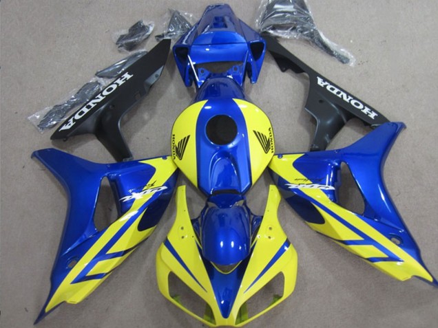 2006-2007 Blue Yellow Glossy Black Honda CBR1000RR Motorcycle Fairings Australia