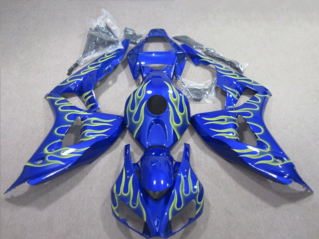 2006-2007 Blue Green Flame Honda CBR1000RR Motorcycle Fairings Australia