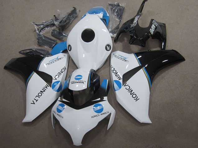 2008-2011 White Blue Glossy Black Konica Minolta Honda CBR1000RR Motorcycle Fairing Australia