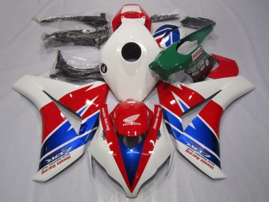 2008-2011 White Red Blue Racing Honda CBR1000RR Motorcycle Fairings Australia