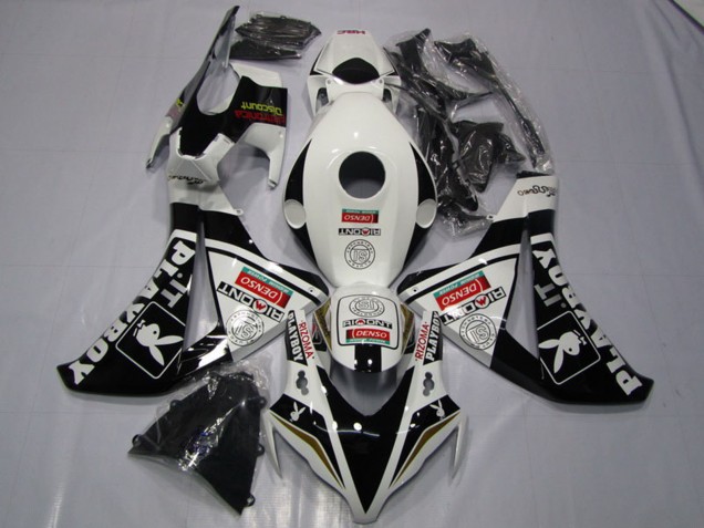 2008-2011 White Glossy Black DENSO Playboy Honda CBR1000RR Motorcycle Fairings Australia