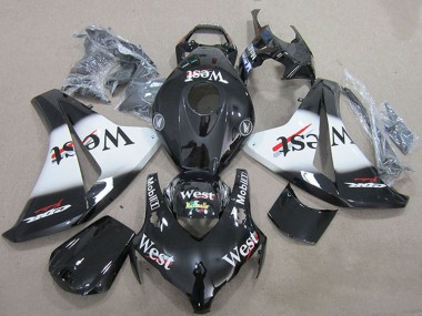 2008-2011 Glossy Black White West Honda CBR1000RR Motorcycle Fairings Australia