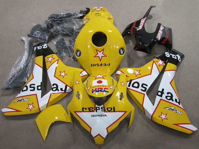 2008-2011 Yellow White Glossy Black Star Repsol HRC Honda CBR1000RR Motorcycle Fairings Australia