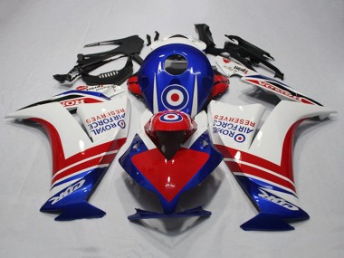 2012-2016 White Red Blue Royal Air Force Reserves Honda CBR1000RR Motorcycle Fairings Australia