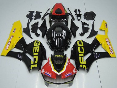 2012-2016 Red Yellow Glossy Black HRC One Heart GEICO Honda CBR1000RR Motorcycle Fairings Australia