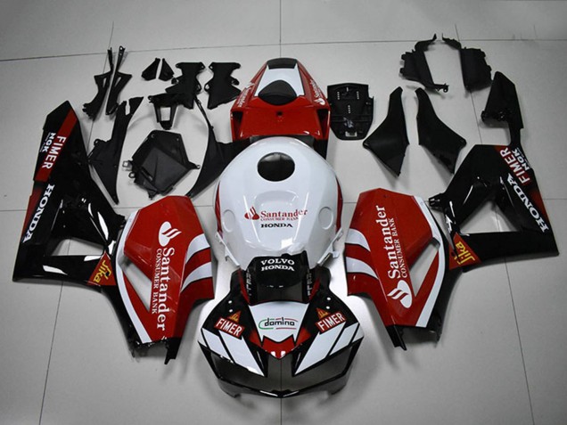 2012-2016 White Red Glossy Black Santander Honda CBR1000RR Motorcycle Fairings Australia