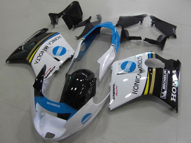 1996-2007 White Blue Glossy Black Konica Minolta Honda CBR1100XX Blackbird Motorcycle Fairings Australia