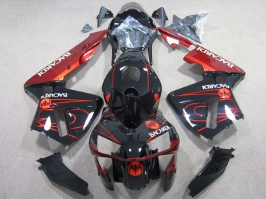 2003-2004 Glossy Black Red RACARDI Honda CBR600RR Motorcycle Fairings Australia