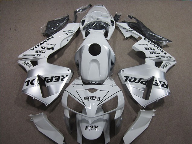 2005-2006 White Black Repsol Honda CBR600RR Motorcycle Fairings Australia