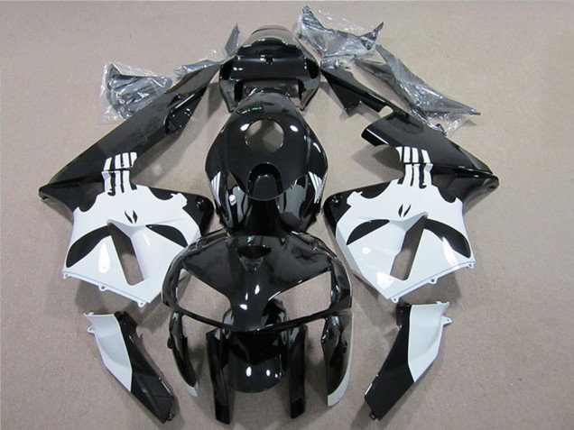 2005-2006 Glossy Black White Honda CBR600RR Motorcycle Fairing Australia